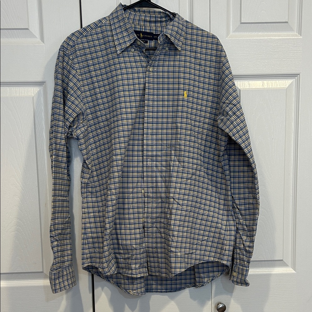 Ralph Lauren Navy and White Checkered Shirt